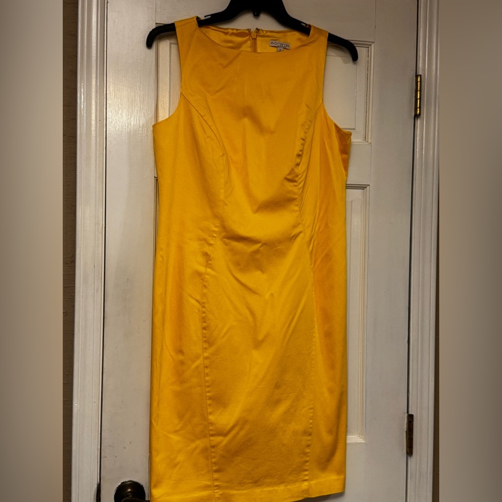 Eva Mendes for New York & Company Yellow Midi Dress